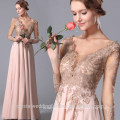 Wholesale Good Quality New Cheap Lace formal Long Sleeve Beach Long Bridesmaid Evening Dress LB45